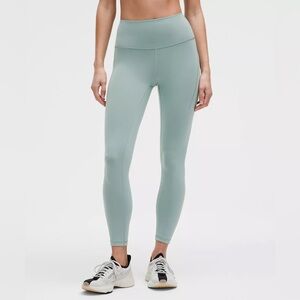 Lululemon Wunder Train High-Rise Tight 25” Seafoam Green Size 12 Square Size Dot